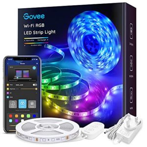 Home 14 Govee LED Strip Lights 5m, Smart WiFi APP Control RGB Colour Changing Music Sync Strips Lights